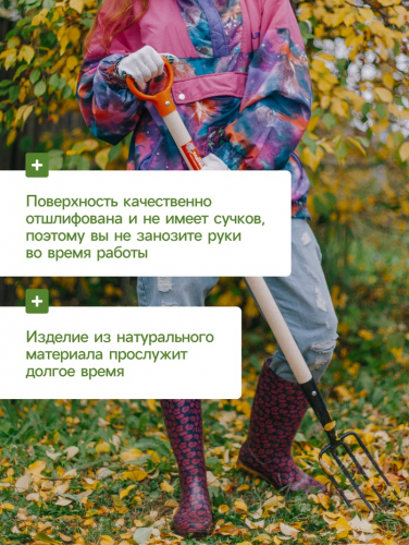 Черенок берёзовый, d = 22 мм, длина 120 см, высший сорт, Greengo