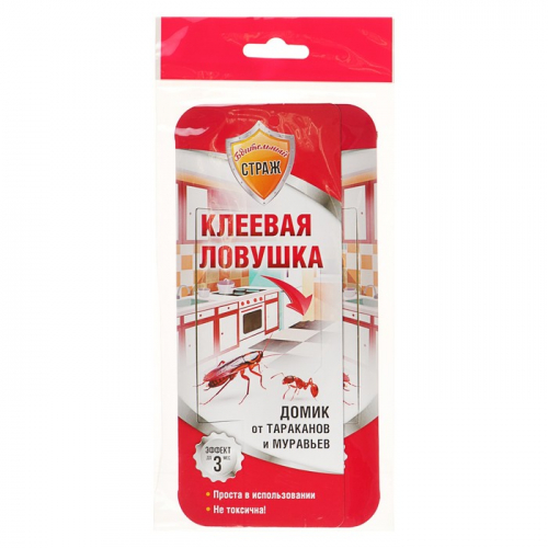Клеевая ловушка домик от тараканов и муравьев 