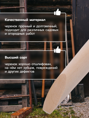 Черенок берёзовый, d = 40 мм, длина 120 см, высший сорт, Greengo