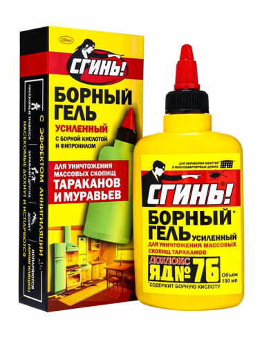 Средство от тараканов Дохлокс «Сгинь» №76, гель, борный, усиленный, флакон, 100 мл