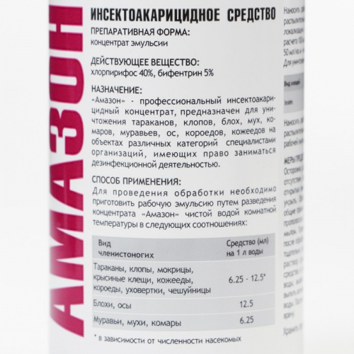 Концентрат от тараканов, клопов и других насекомых 