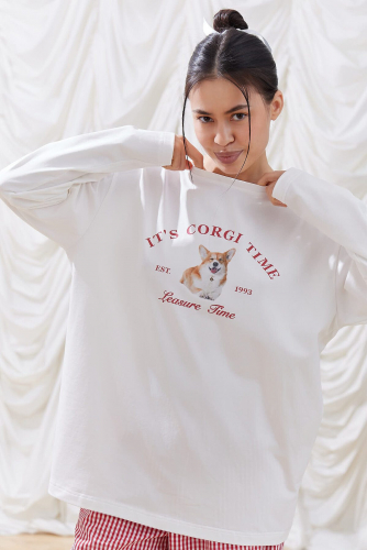 Лонгслив MY, 1072628 ЛО021 Тофу/corgi