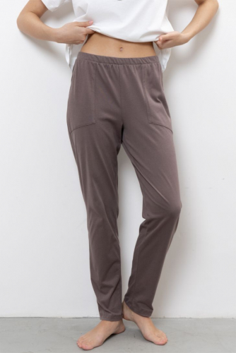 БРЮКИ ЖЕНСКИЕ (ПИЖАМНЫЕ) арт. 5501W-50059.5H-137 Шоколадный|170-