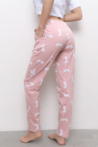 БРЮКИ ЖЕНСКИЕ арт. 5312W-50018.2H-041 Пудровый|170-