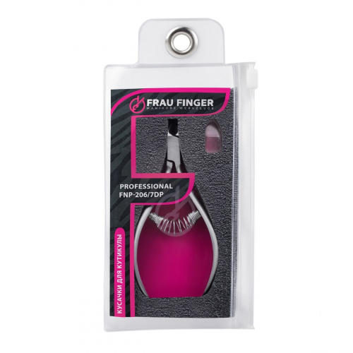 Frau Finger Кусачки маникюрные для кутикулы / Professional FNP-206/7DP, спиральная пружина, ручная заточка, 7 мм