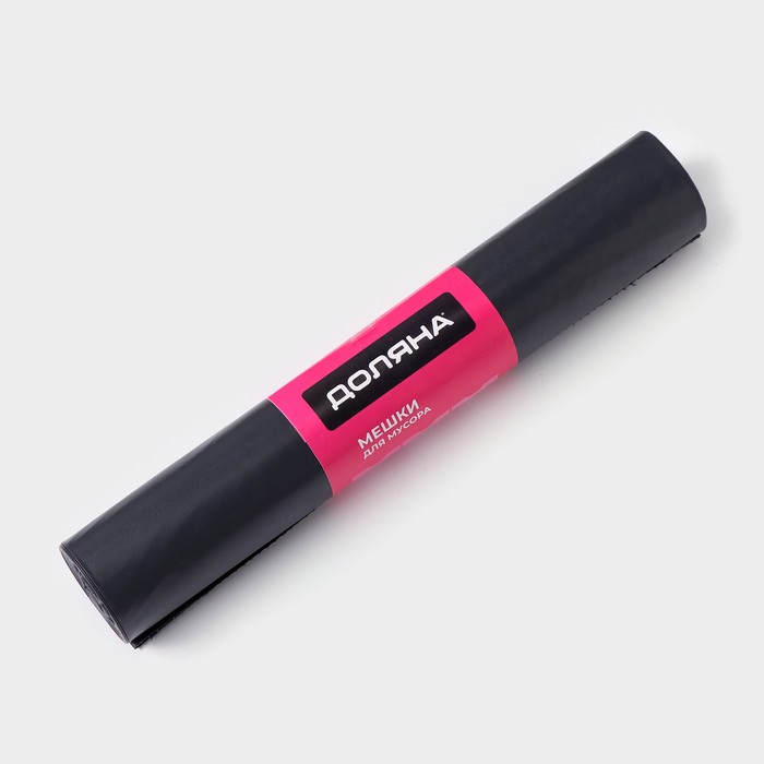 Мешки для мусора Доляна Extra Strong, 160 л, 90×110 см, 80 мкм, ПВД, 10 шт. в рулоне, чёрные