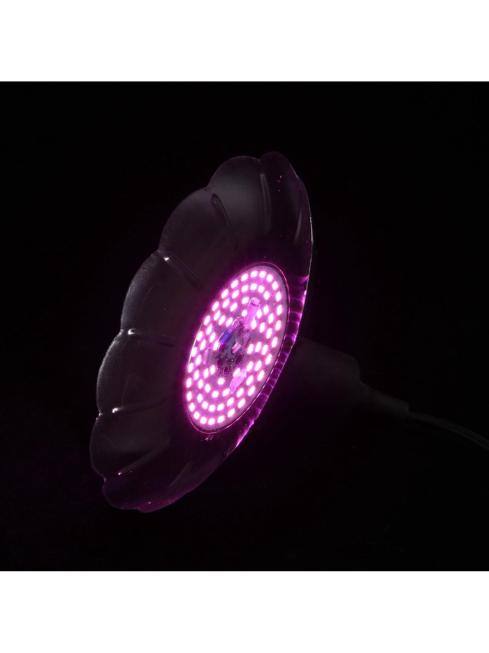 Фитолампа для растений Luazon Lighting «Ромашка», 25 Вт, Е27, 230 мм, IP20, 220 В, 160°, мультиспектральная