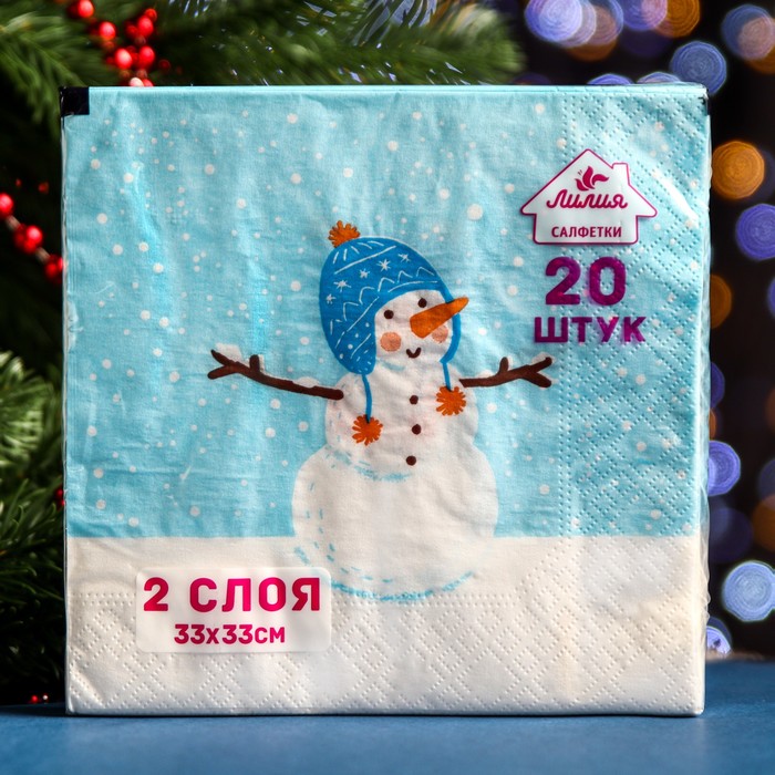 Салфетки бумажные Лилия 33х33