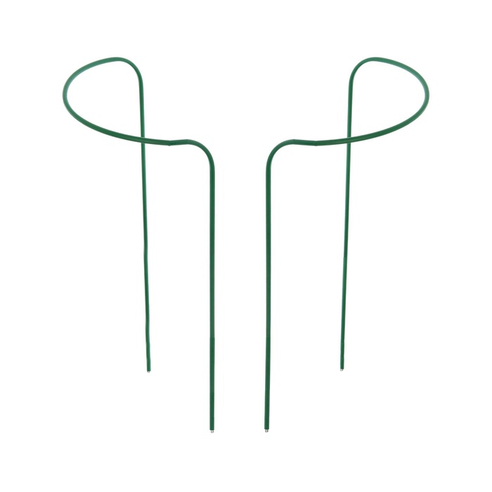 Кустодержатель для клубники, d=20 см, h=25 см, ножка d=0.3 см, металл, зелёный