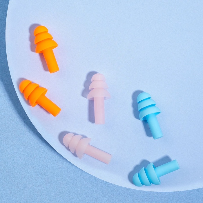 Беруши, 2.5×1.2 см, в коробке, пара, силиконовые, оранжевые