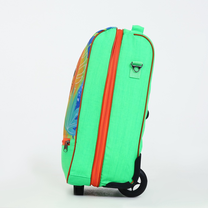 Чемодан детский на колёсах 32 л (S) Sacvoyage, на молнии, зелёный