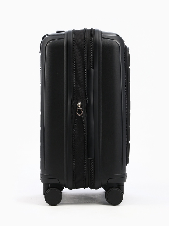 Чемодан на колёсах Bagvoyage маленький 46 л (S), на молнии, с увеличением, отдел для ноутбука, кодовый замок, 4 колеса, чёрный