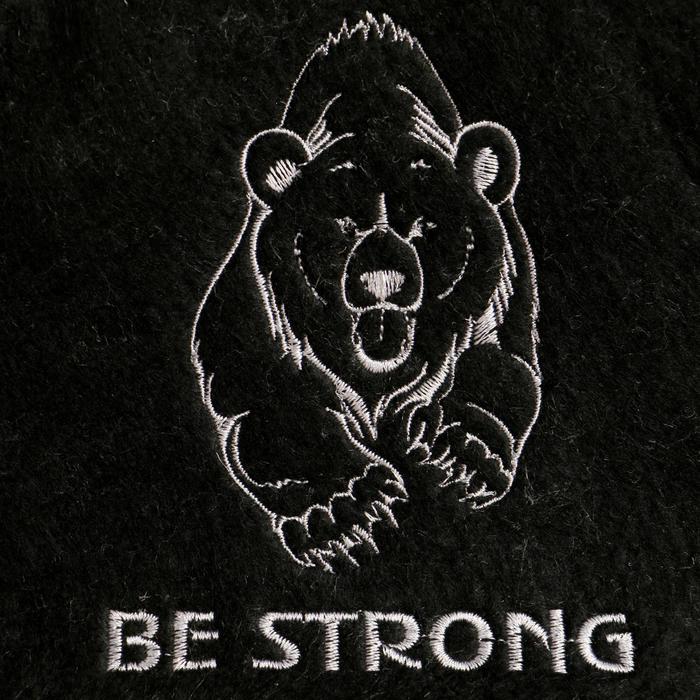Шапка для бани и сауны Be strong, войлок, «Добропаровъ»
