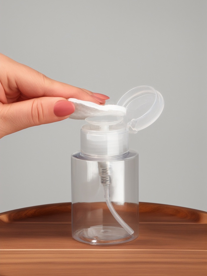Флакон с помпой, 180 мл, белый, прозрачный