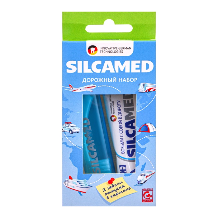 Набор дорожный: зубная паста Silcamed family, 30 г + зубная щётка Silcamed