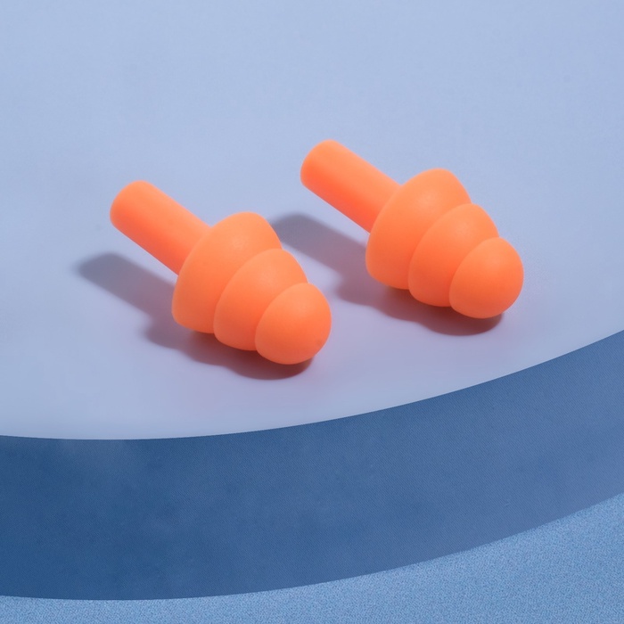 Беруши, 2.5×1.2 см, в коробке, пара, силиконовые, оранжевые