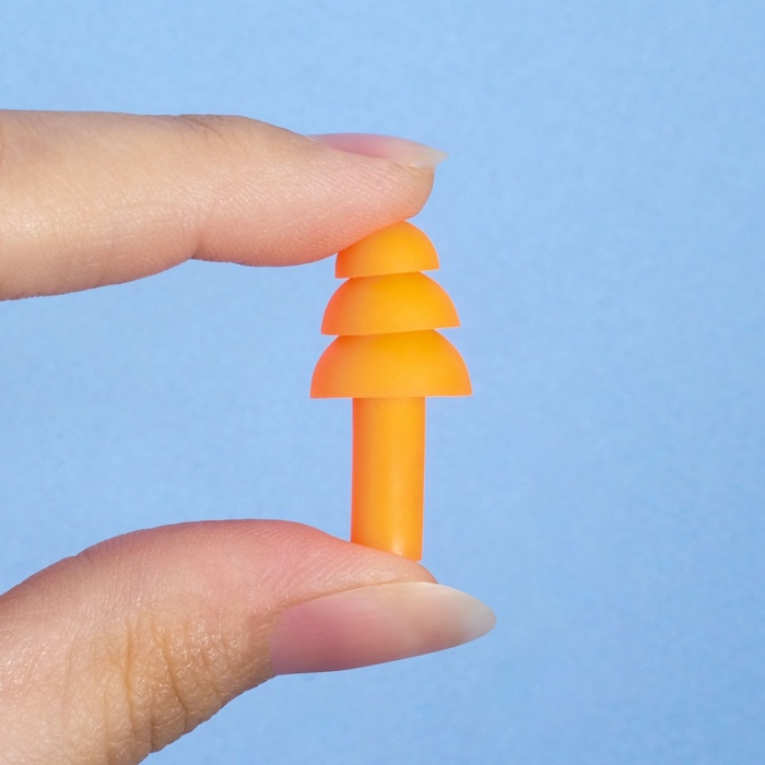 Беруши, 2.5×1.2 см, в коробке, пара, силиконовые, оранжевые