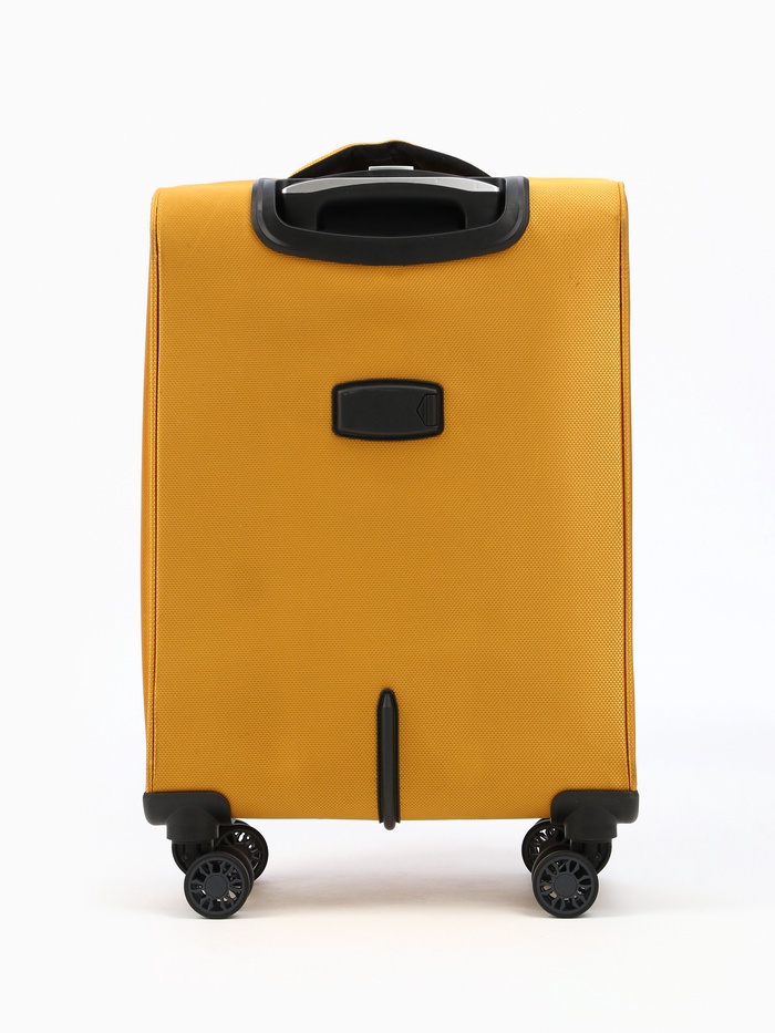 Чемодан на колёсах Bagvoyage маленький 46 л (S), на молнии, 4 колеса, жёлтый