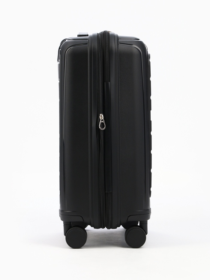 Чемодан на колёсах Bagvoyage маленький 46 л (S), на молнии, с увеличением, отдел для ноутбука, кодовый замок, 4 колеса, чёрный