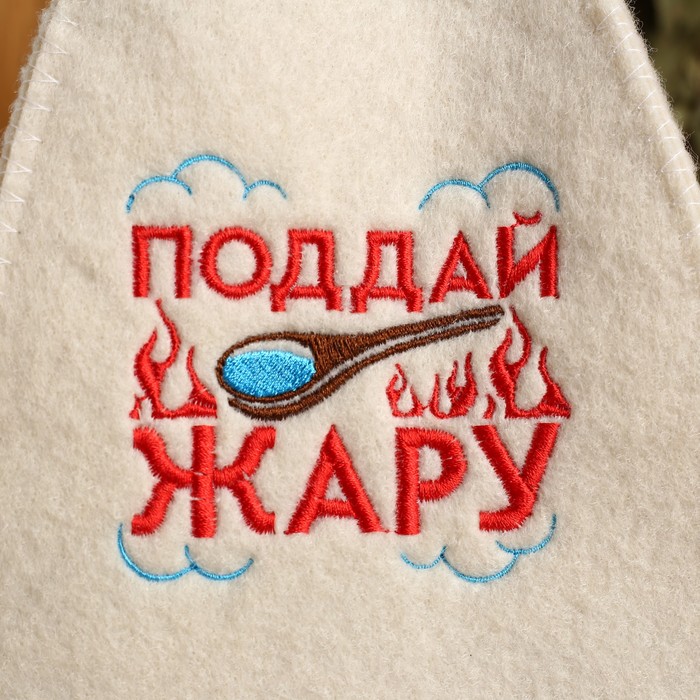 Шапка для бани с вышивкой