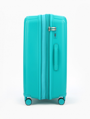 Чемодан на колёсах Bagvoyage большой 111 л (L), на молнии, с увеличением, кодовый замок, 4 колеса, зелёный