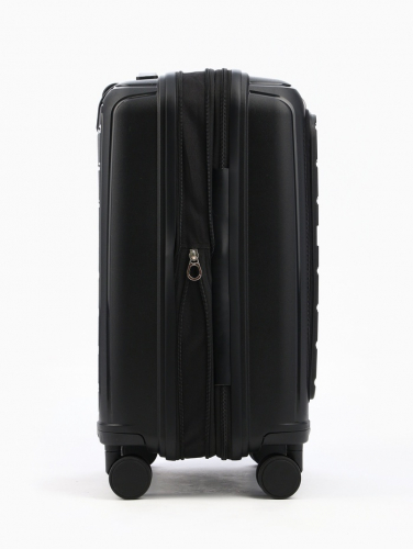 Чемодан на колёсах Bagvoyage маленький 46 л (S), на молнии, с увеличением, отдел для ноутбука, кодовый замок, 4 колеса, чёрный