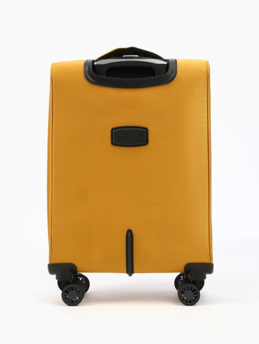 Чемодан на колёсах Bagvoyage маленький 46 л (S), на молнии, 4 колеса, жёлтый
