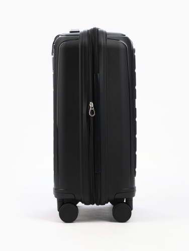 Чемодан на колёсах Bagvoyage маленький 46 л (S), на молнии, с увеличением, отдел для ноутбука, кодовый замок, 4 колеса, чёрный