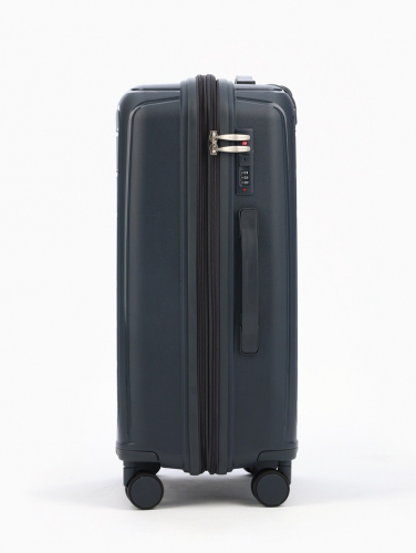 Чемодан на колёсах Bagvoyage средний 73 л (М), на молнии, с увеличением, кодовый замок, 4 колеса, серый