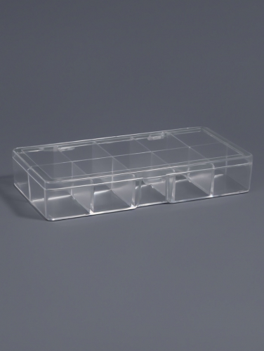 Органайзер для хранения мелочей, 10 ячеек, 17×9.5×3 см, прозрачный