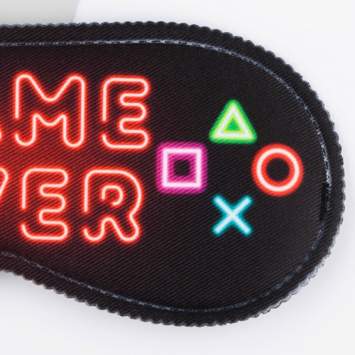 Маска для сна «Game over», 19,3 × 9,5 см, чёрная