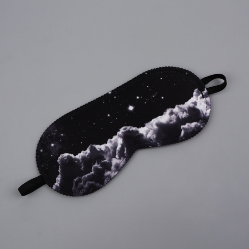 Маска для сна «Космос», 19 × 8,5 см, резинка одинарная, цвет чёрный