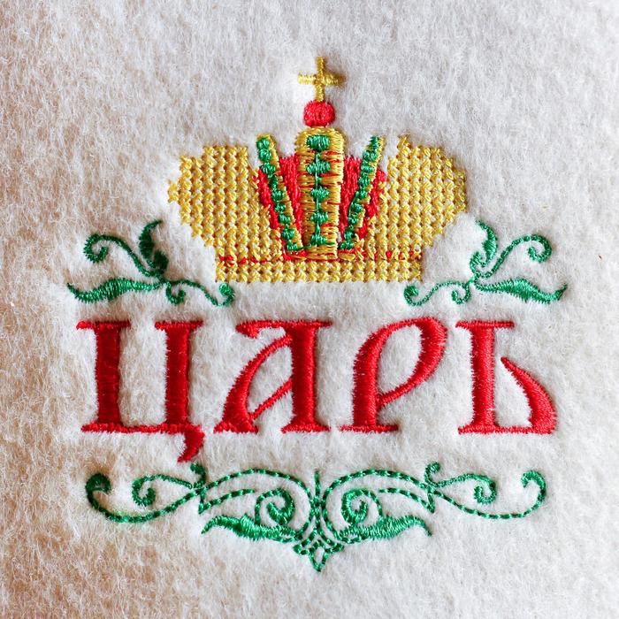 Шапка для бани с вышивкой