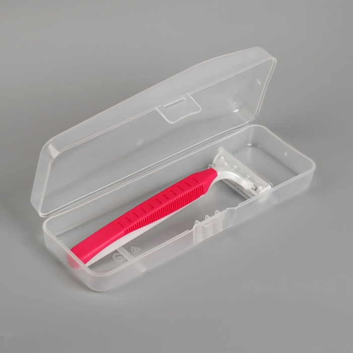 Футляр для бритвы,15×5×3 см, прозрачный