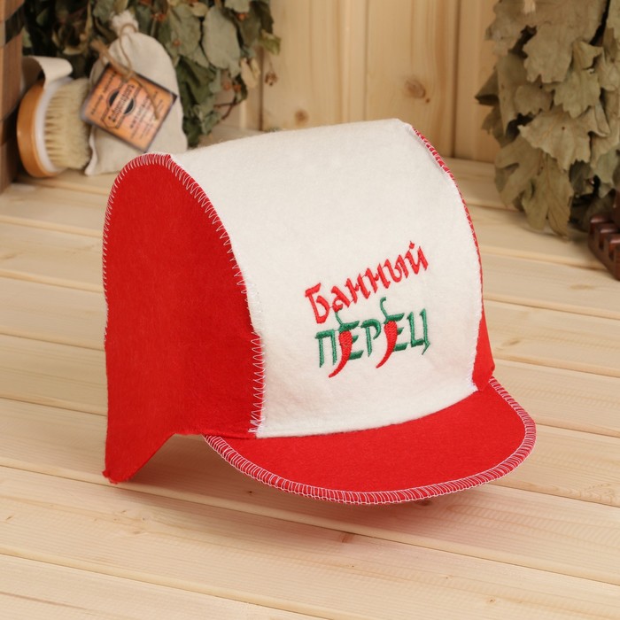 Набор для бани: шапка и коврик