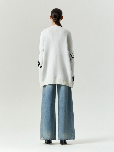 Кардиган oversize с принтом ,
54% акрил, 46% хлопок ,