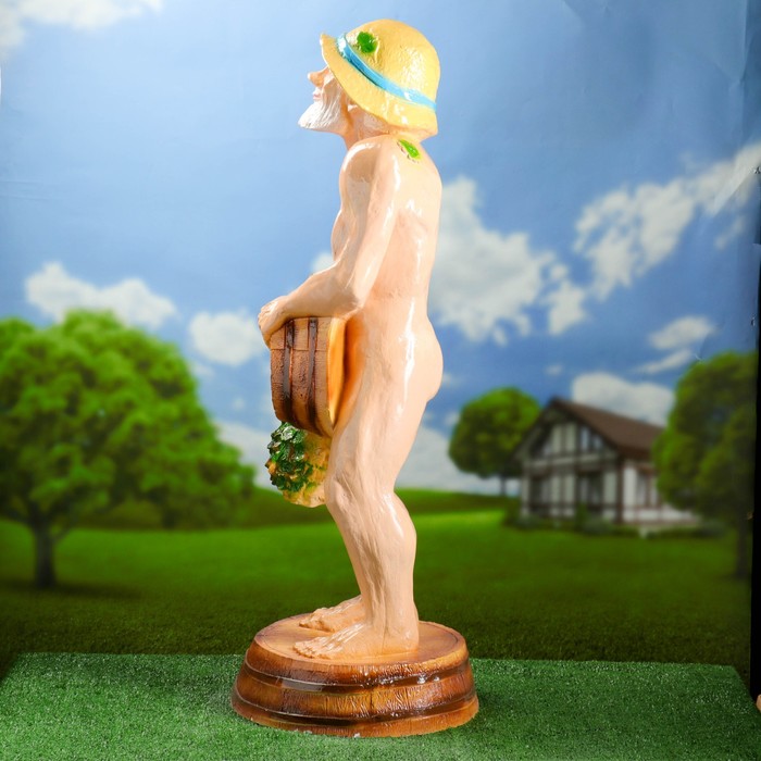 Садовая фигура из гипса «Банщик», 39×40×107 см
