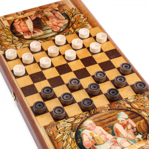 Нарды деревянные большие, настольная игра 