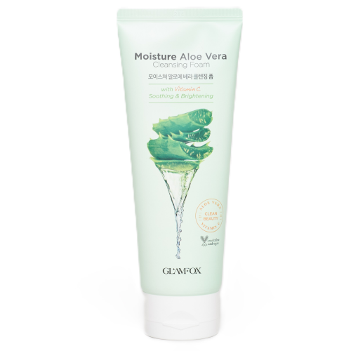 [GLAMFOX] Пенка для умывания увлажняющая очищающая АЛОЭ ВЕРА Moisture Aloe Vera Cleansing Foam, 150 мл