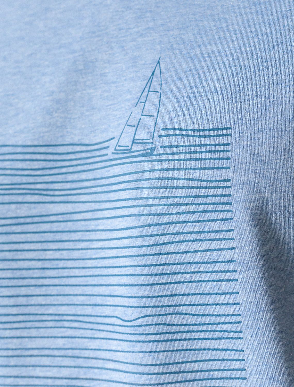 Свободная футболка с авторским принтом U49.048 голубой меланж_wave