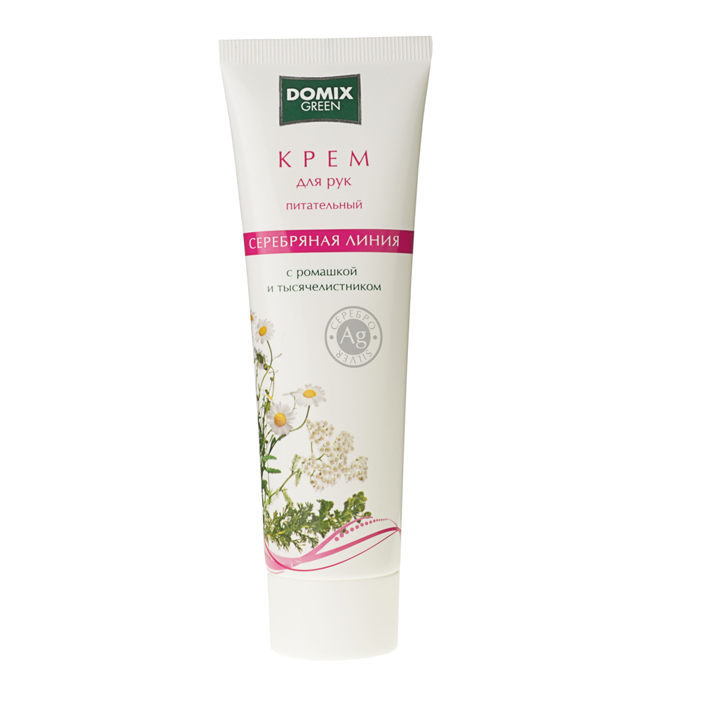 Domix Green Professional Уценка Крем для рук и ногтей с кератином, маслом чайного дерева и серебром, 500 мл
