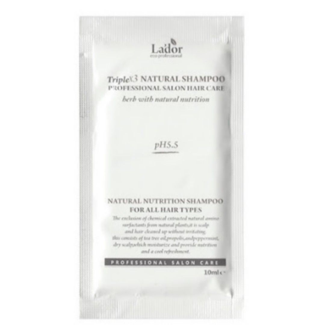 Lador Уценка Органический шампунь с эфирными маслами в пробнике / Triplex Natural Shampoo, 10 мл