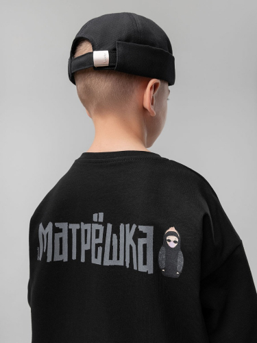 Футболка 4-460MU; черный (серый)