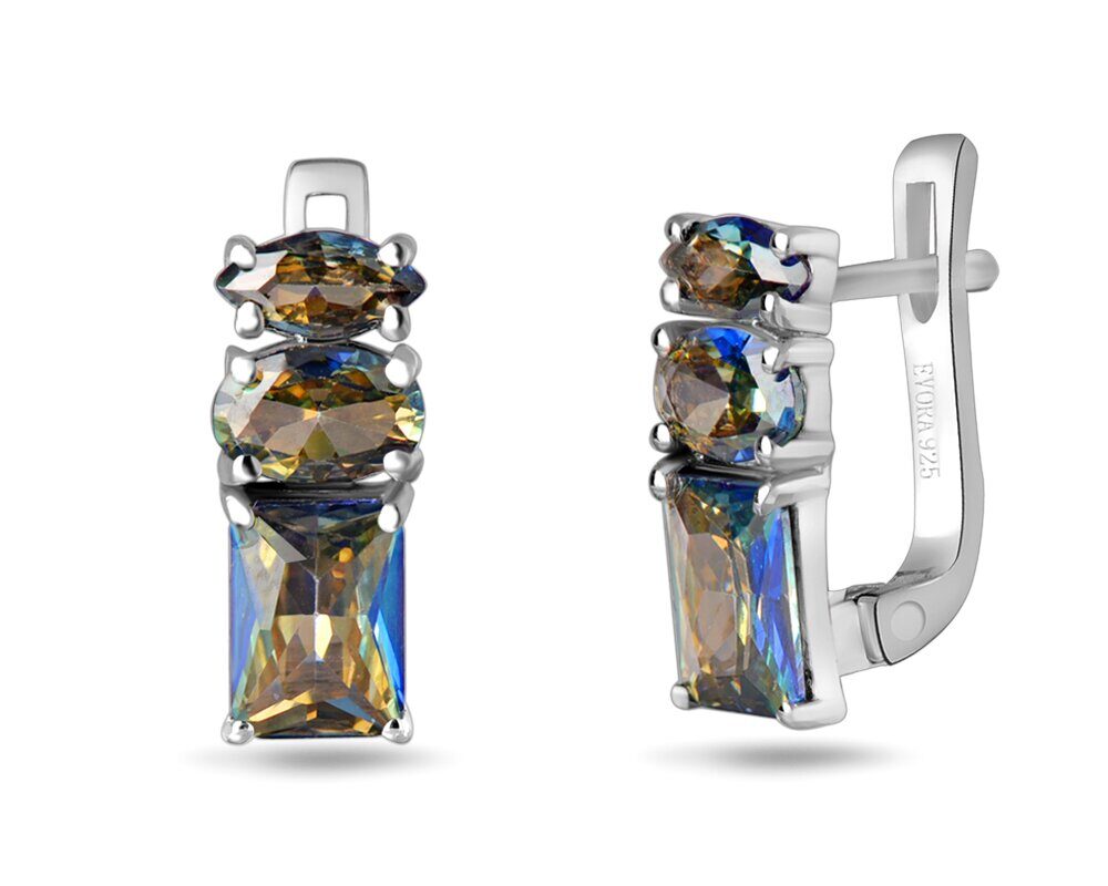 Серьги, мистик кварц синий, Симфония