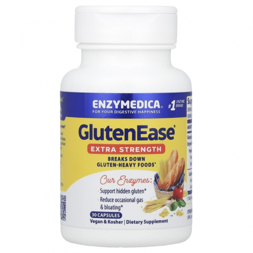 Enzymedica, GlutenEase®, с повышенной силой действия, капсулы
