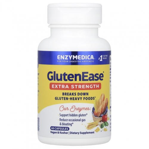 Enzymedica, GlutenEase®, с повышенной силой действия, капсулы
