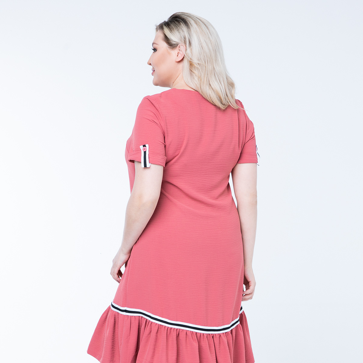 ст. цена2400руб.! Платье, текстиль, коралловый