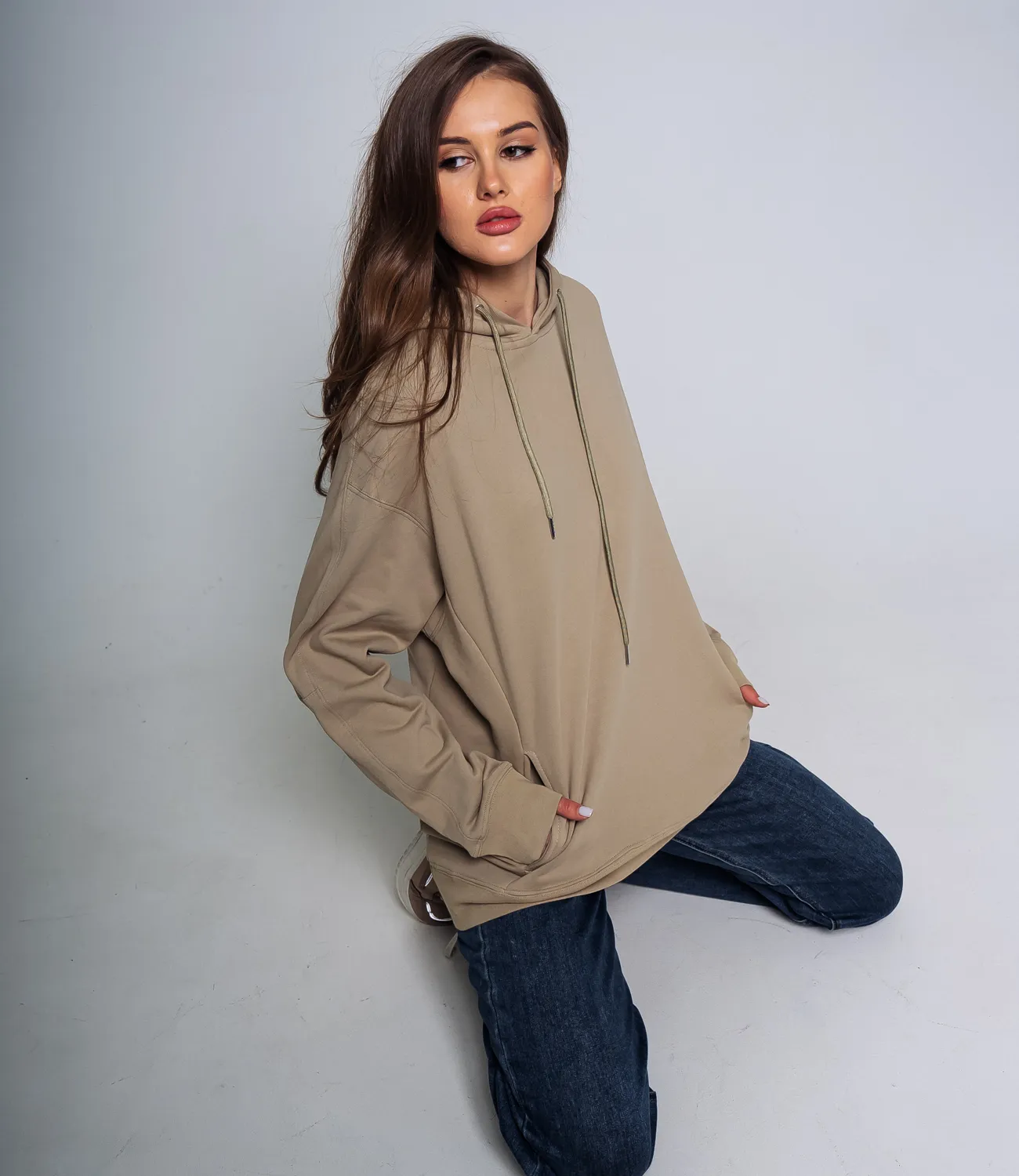 ст. цена2140руб.! Худи #ОКТ1660, хаки