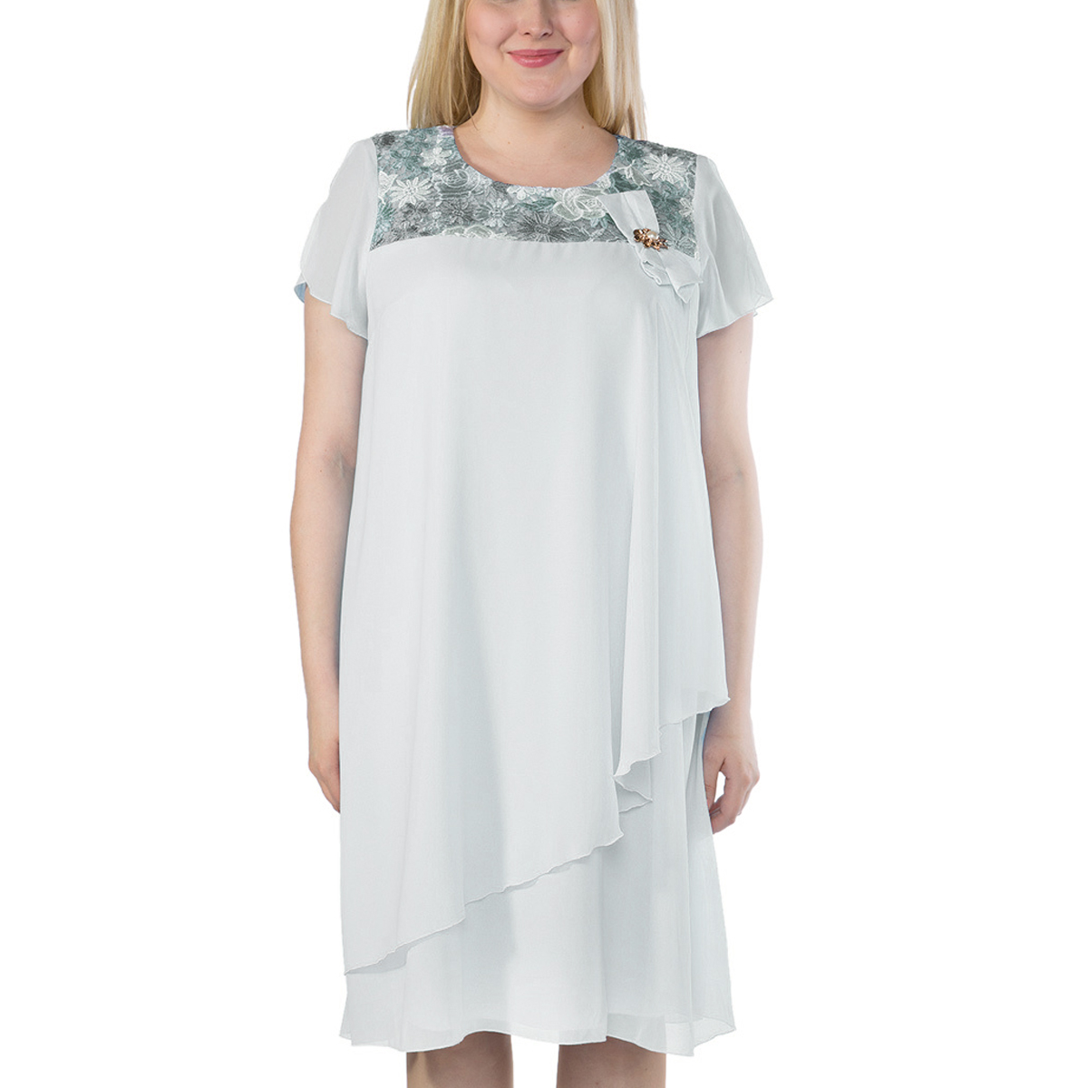 ст. цена2400руб.! Платье, шифоновое, молочный