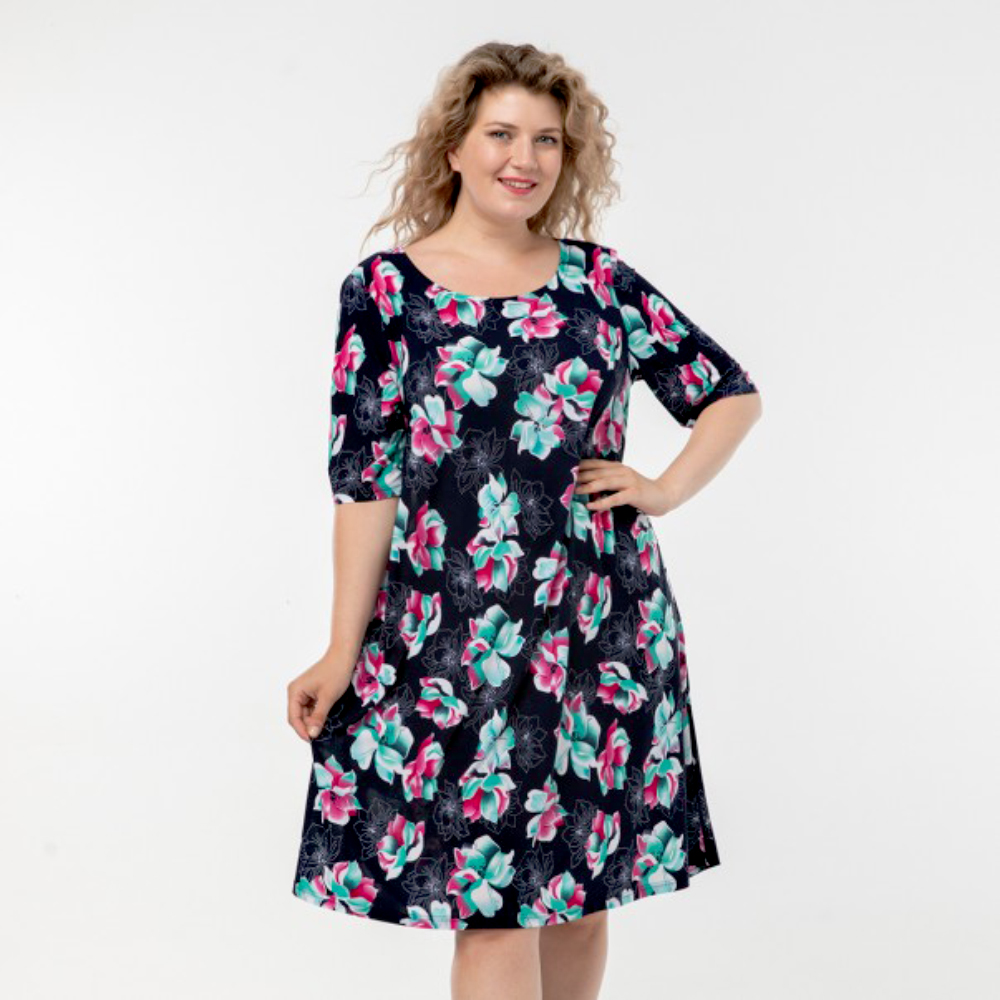 ст. цена2200руб.! Платье, трикотаж, темно-синий